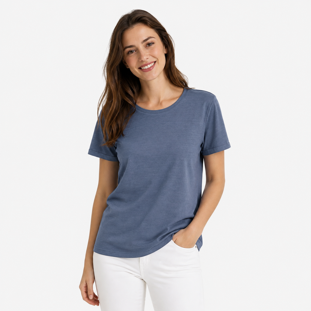 Women’s Round Neck T-Shirt.