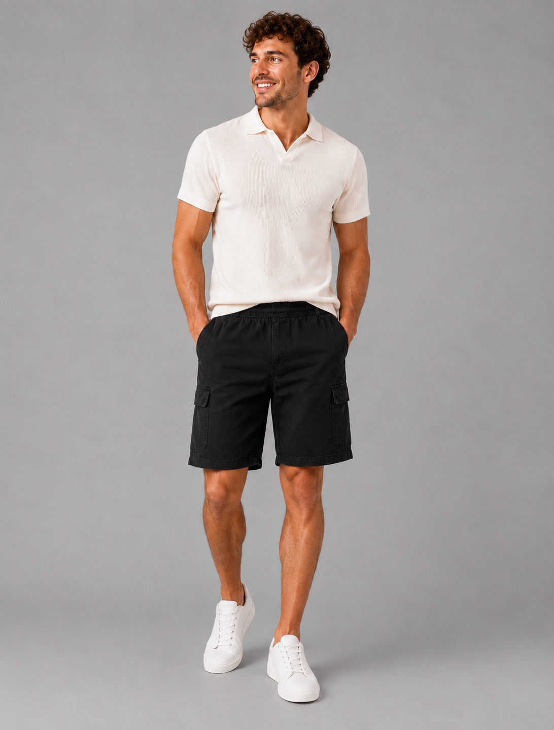 Men cargo shorts 100% cotton