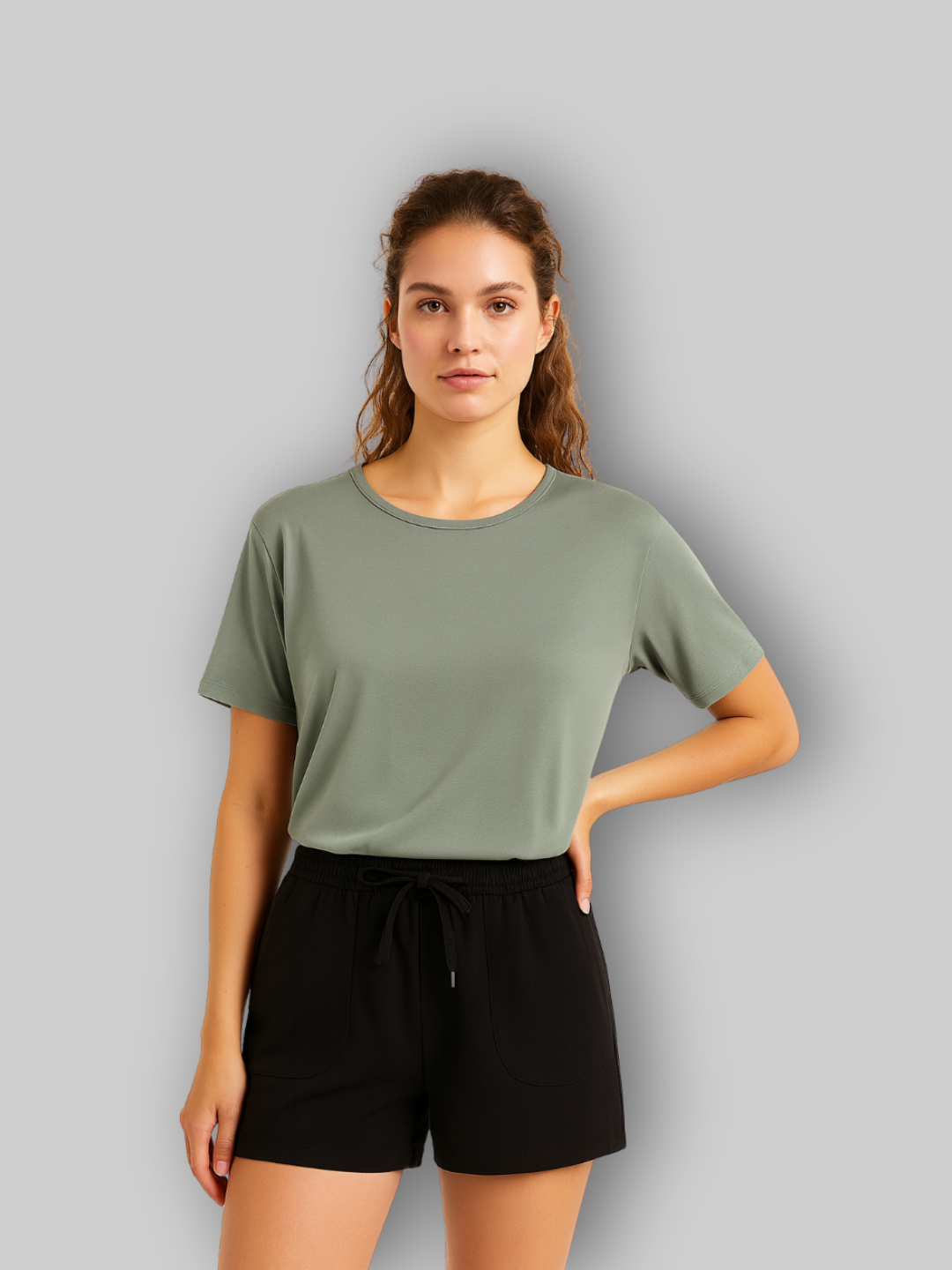 Women’s Round Neck T-Shirt.