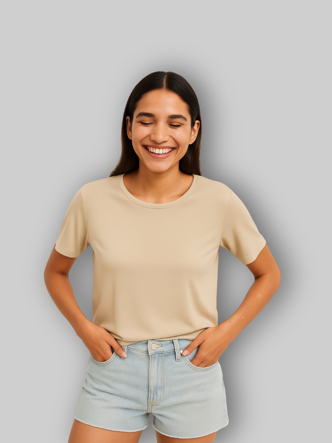 Women’s Round Neck T-Shirt.