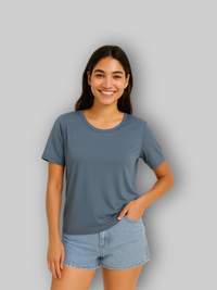 Women’s Round Neck T-Shirt.