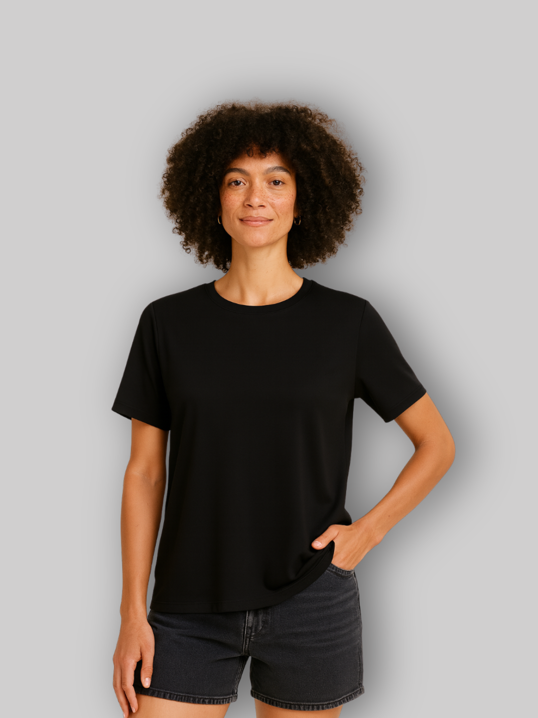 Women’s Round Neck T-Shirt.