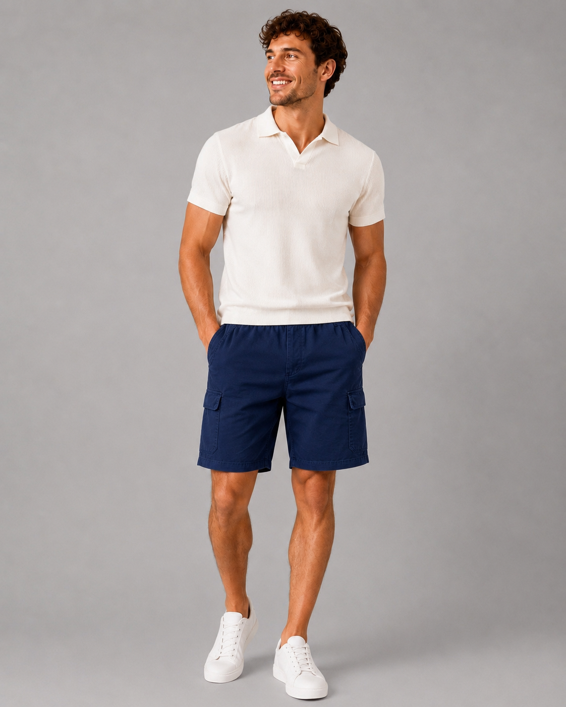 Men cargo shorts 100% cotton