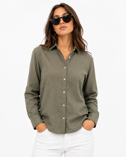 Women’s Linen Long Sleeve Shirt