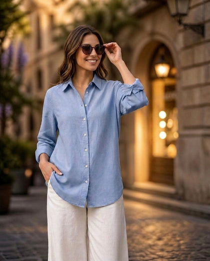 Women’s Linen Long Sleeve Shirt