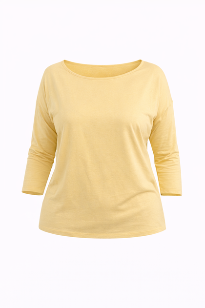 Women's 3/4 Sleeve Boat Neck Blouse