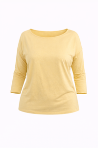 Women's 3/4 Sleeve Boat Neck Blouse