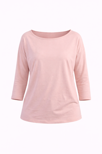 Women's 3/4 Sleeve Boat Neck Blouse