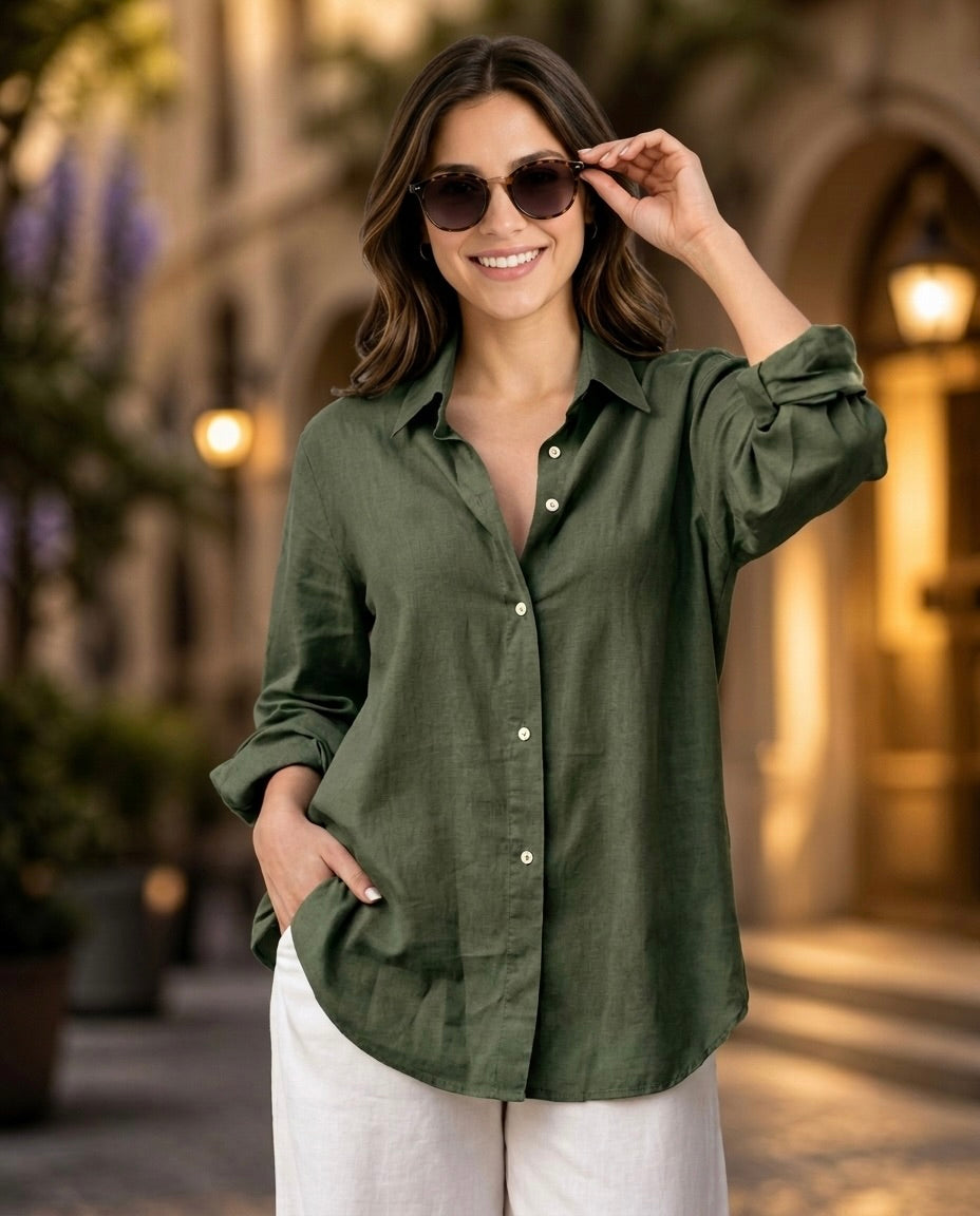 Women’s Linen Long Sleeve Shirt