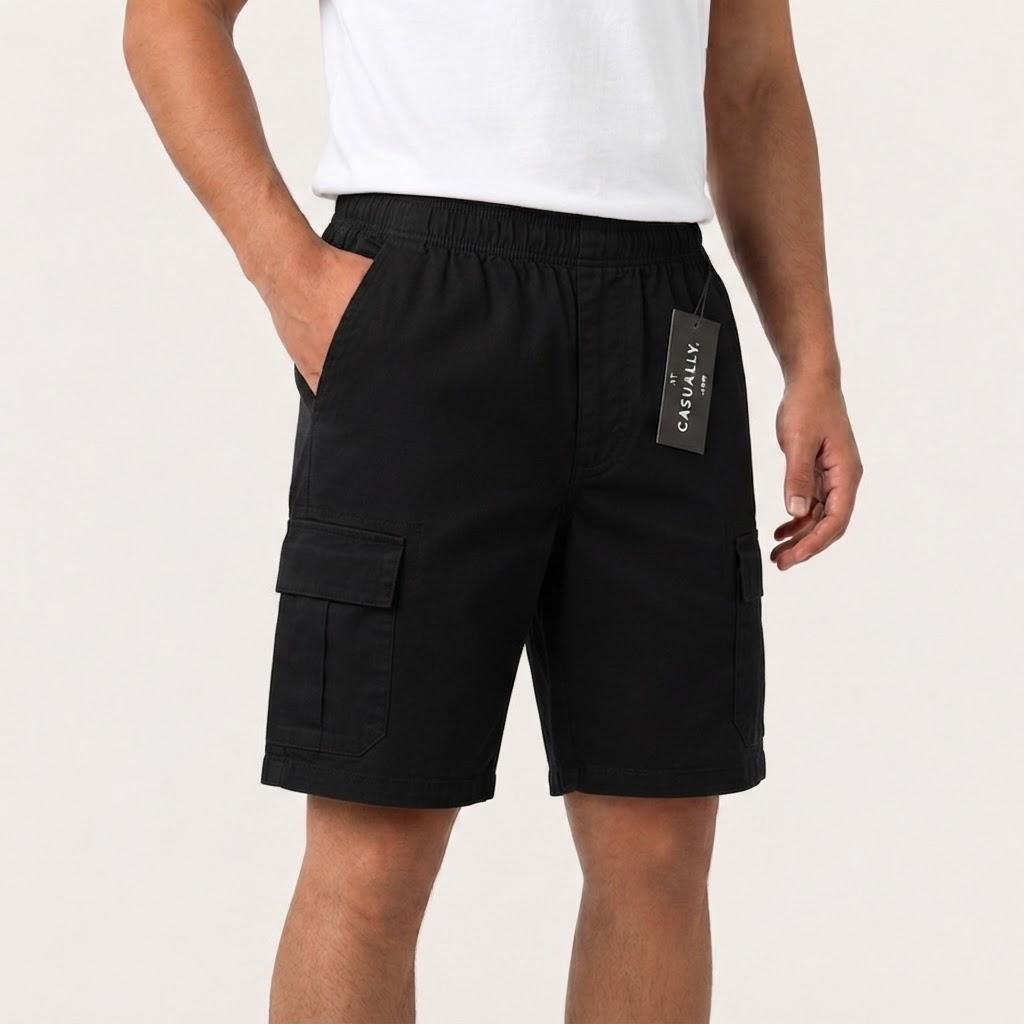 Men cargo shorts 100% cotton