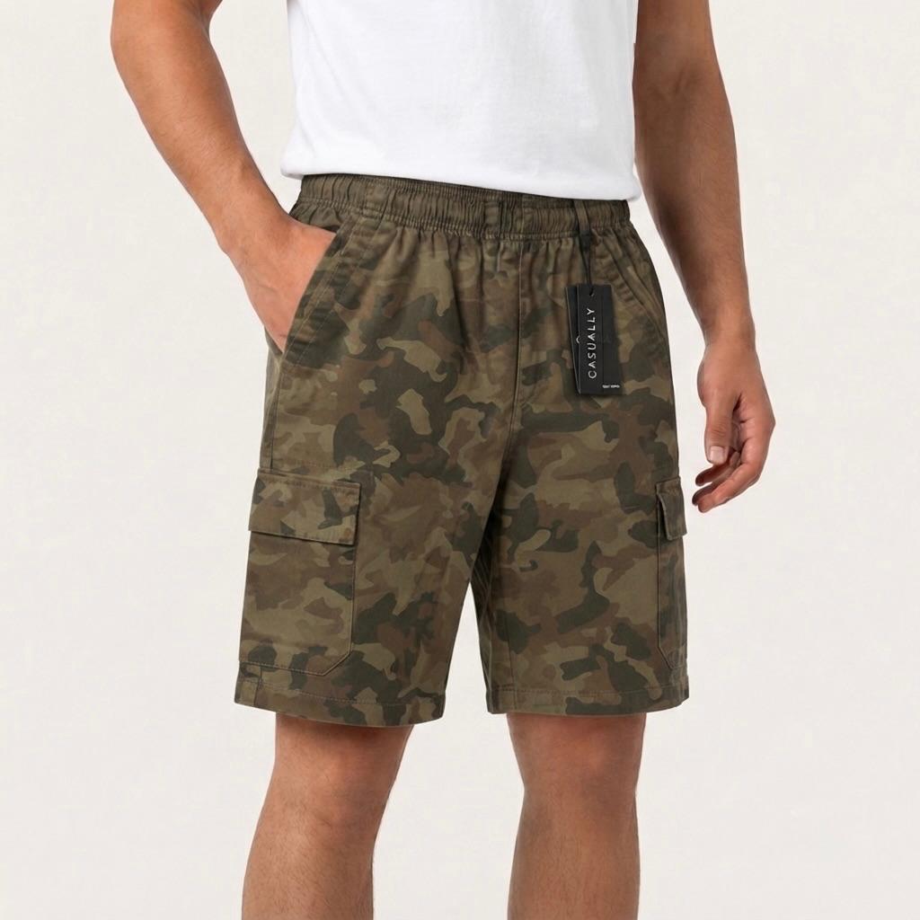 Men cargo shorts 100% cotton