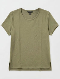 Women plus size boat neck t-shirt 100% cotton