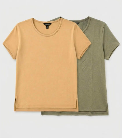 Women plus size boat neck t-shirt 100% cotton