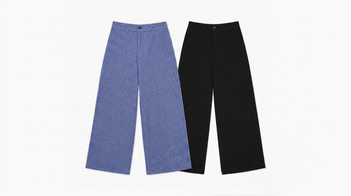 Cotton women pants with button
