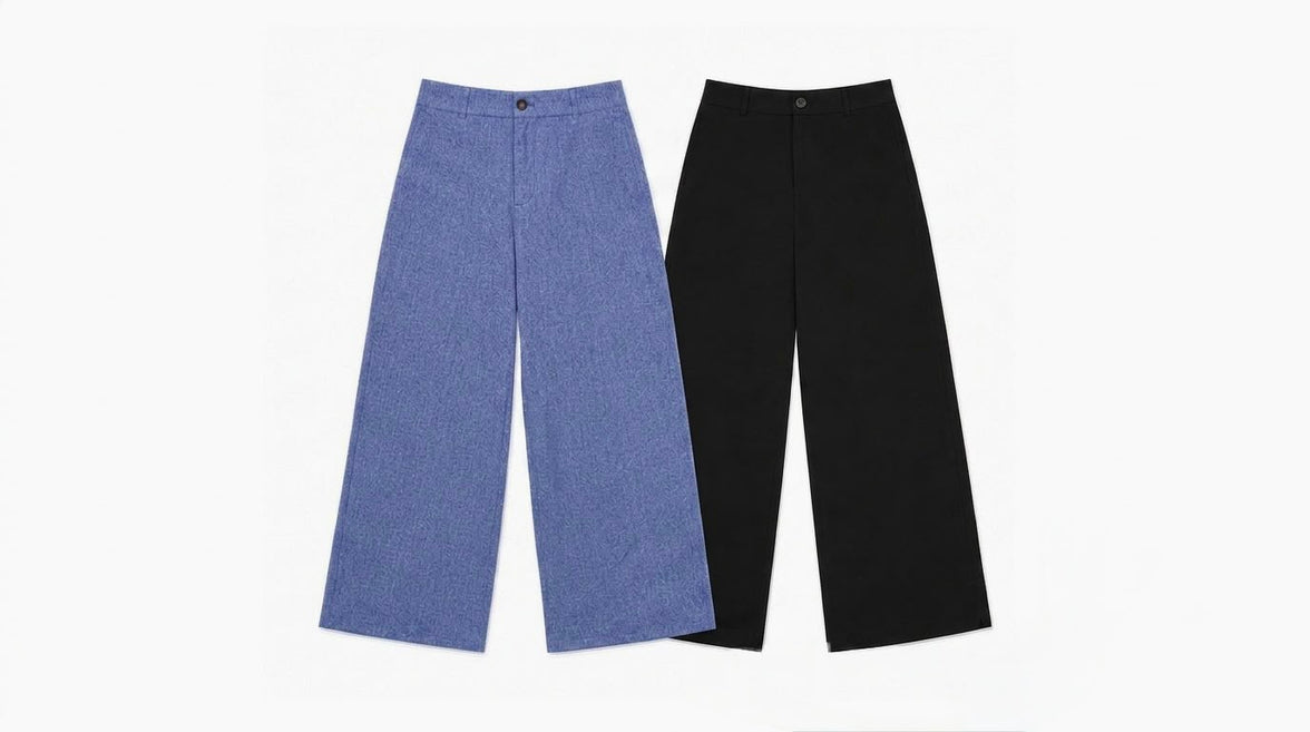 Cotton women pants with button