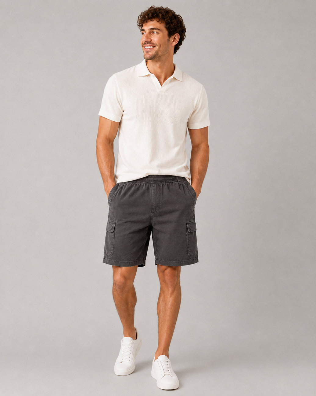 Men cargo shorts 100% cotton