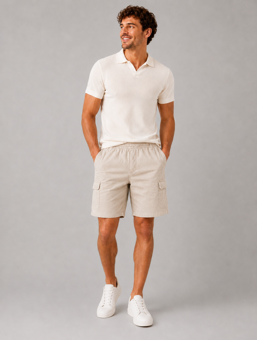 Men cargo shorts 100% cotton